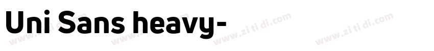 Uni Sans heavy字体转换